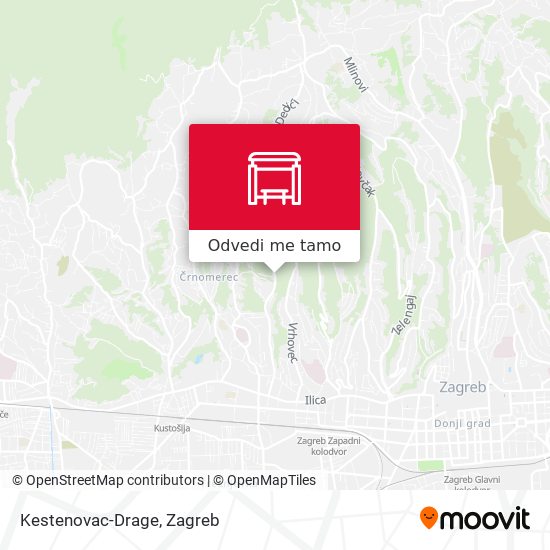 Karta Kestenovac-Drage