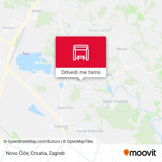 Karta Novo Čiče,  Croatia