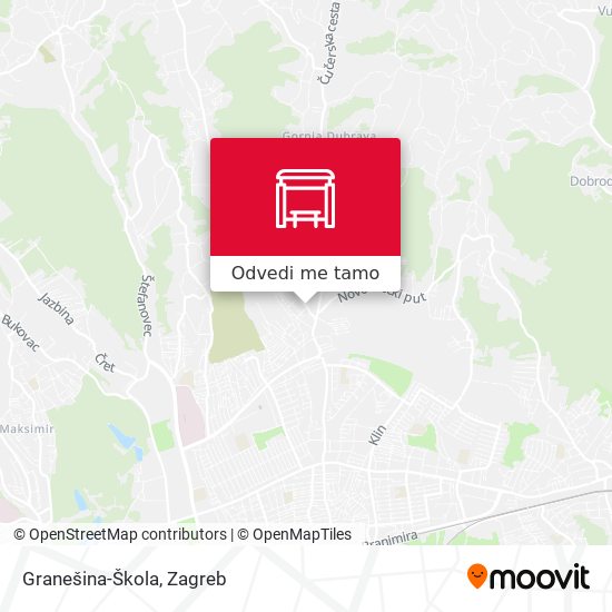Karta Granešina-Škola
