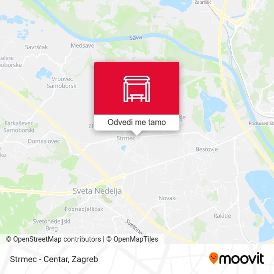 Karta Strmec - Centar