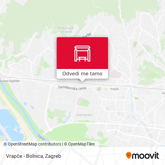Karta Vrapče - Bolnica