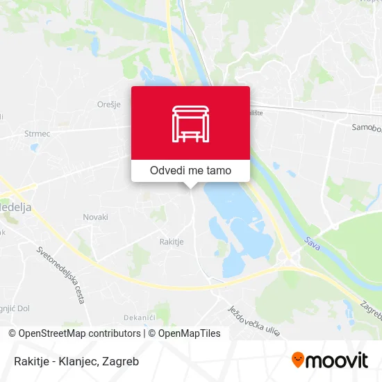 Karta Rakitje - Klanjec