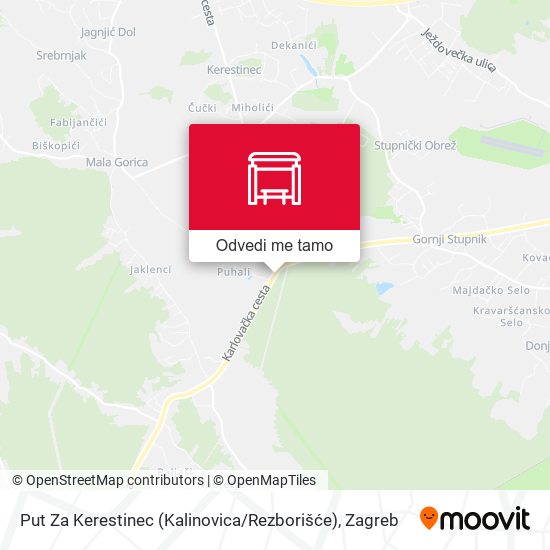 Karta Put Za Kerestinec (Kalinovica / Rezborišće)
