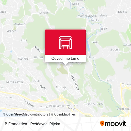 Karta B.Francetića - Pešćevac