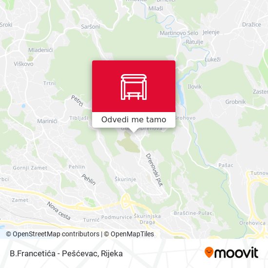 Karta B.Francetića - Pešćevac