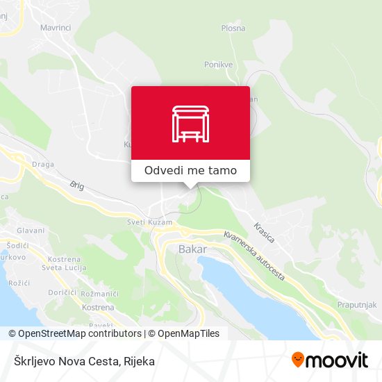 Karta Škrljevo Nova Cesta