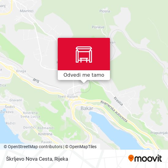 Karta Škrljevo Nova Cesta