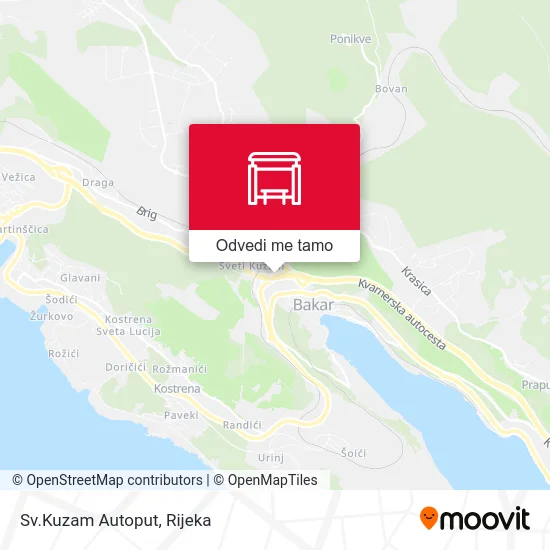 Karta Sv.Kuzam Autoput