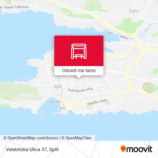 Karta Velebitska Ulica 37