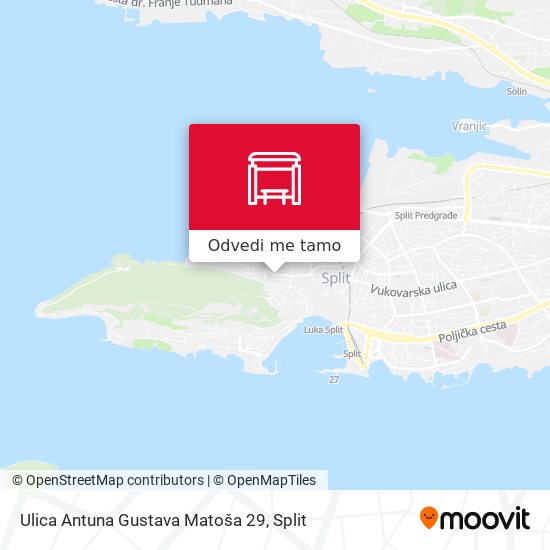 Karta Ulica Antuna Gustava Matoša 29