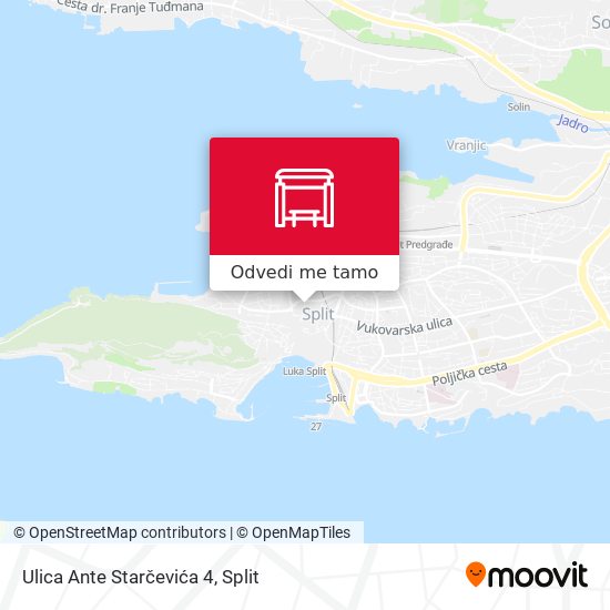 Karta Ulica Ante Starčevića 4
