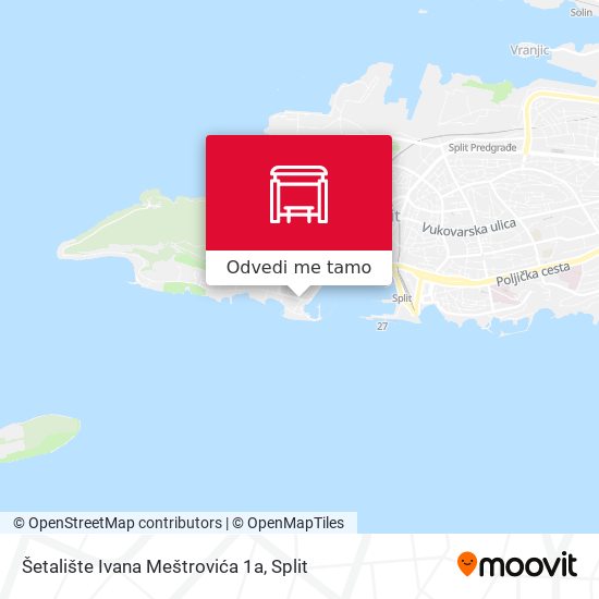 Karta Šetalište Ivana Meštrovića 1a