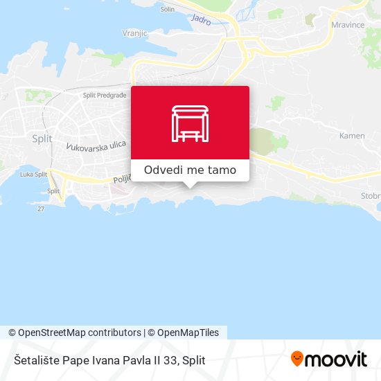 Karta Šetalište Pape Ivana Pavla II 33