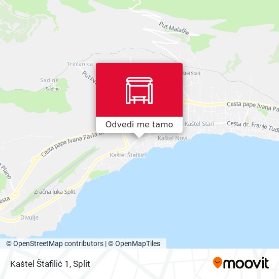 Karta Kaštel Štafilić 1