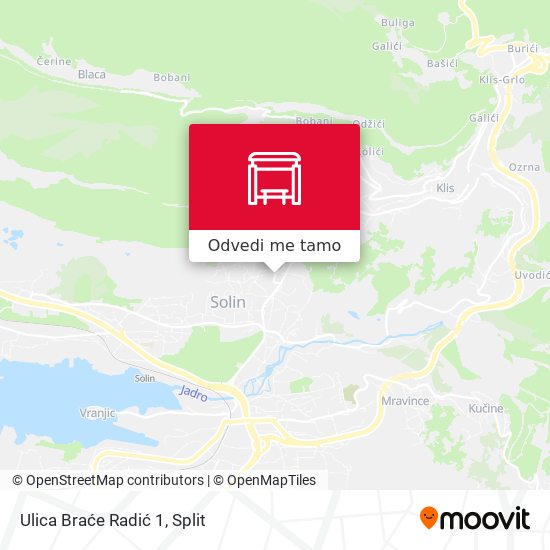 Karta Ulica Braće Radić 1