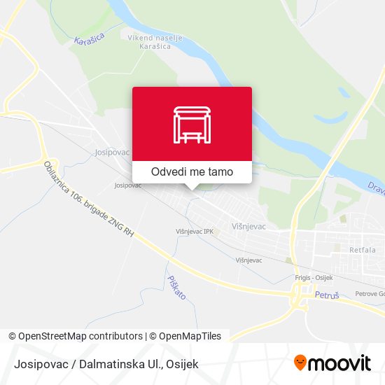 Karta Josipovac / Dalmatinska Ul.