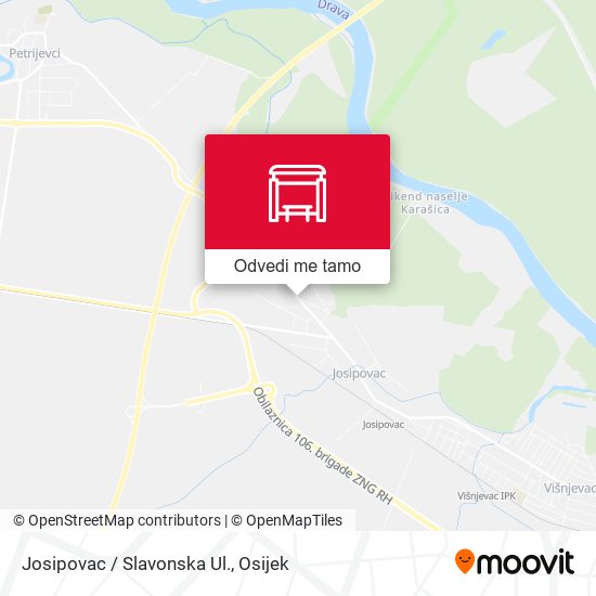 Karta Josipovac / Slavonska Ul.