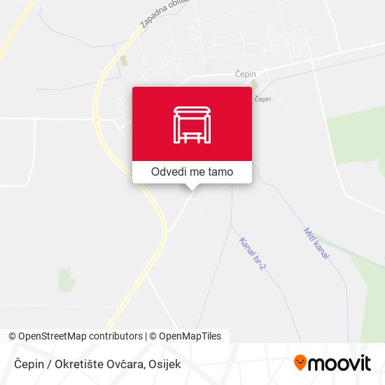 Karta Čepin / Okretište Ovčara