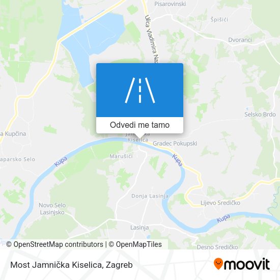 Karta Most Jamnička Kiselica