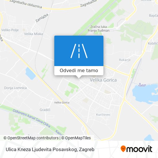 Karta Ulica Kneza Ljudevita Posavskog