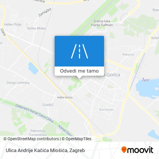 Karta Ulica Andrije Kačića Miošića