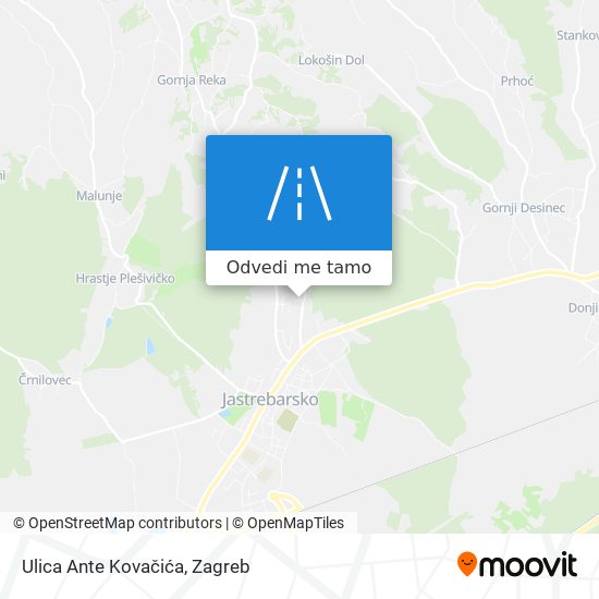Karta Ulica Ante Kovačića