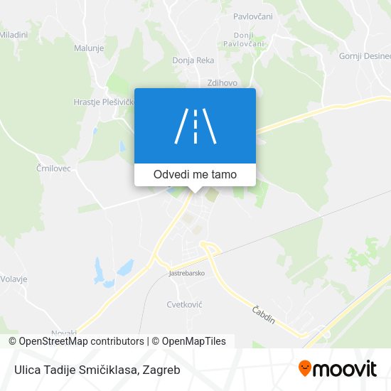 Karta Ulica Tadije Smičiklasa