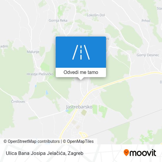 Karta Ulica Bana Josipa Jelačića