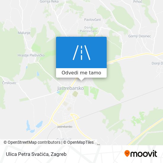 Karta Ulica Petra Svačića