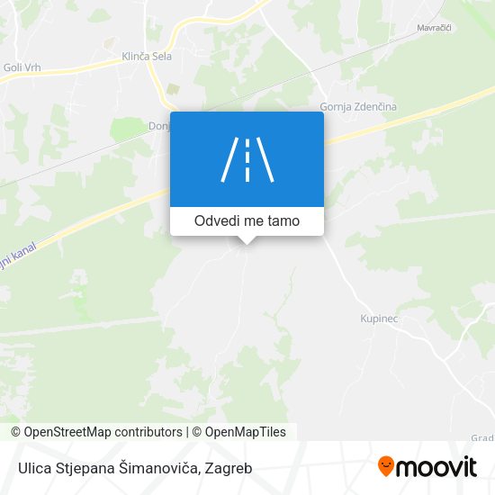 Karta Ulica Stjepana Šimanoviča