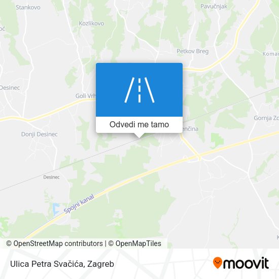 Karta Ulica Petra Svačića