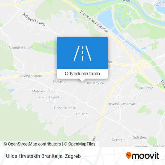 Karta Ulica Hrvatskih Branitelja