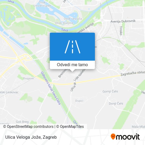 Karta Ulica Veloga Jože