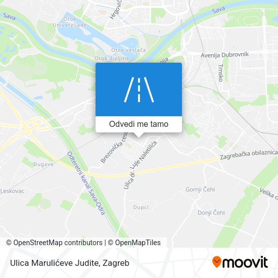 Karta Ulica Marulićeve Judite