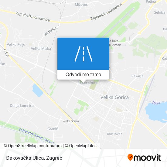 Karta Đakovačka Ulica