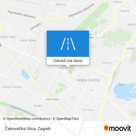 Karta Čakovečka Ulica