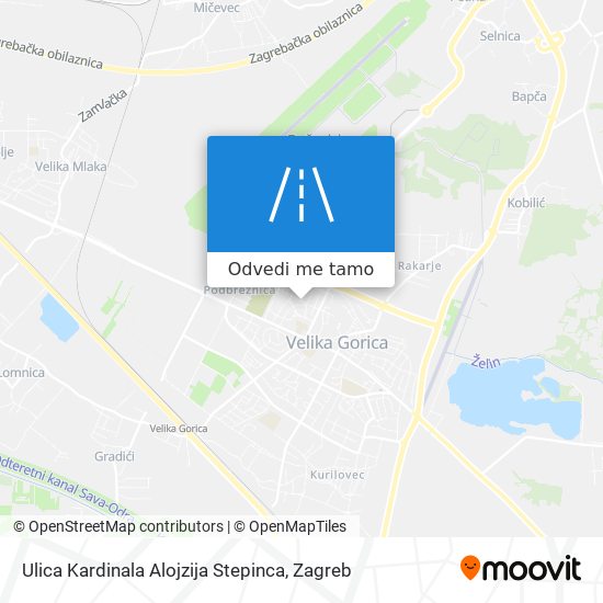 Karta Ulica Kardinala Alojzija Stepinca