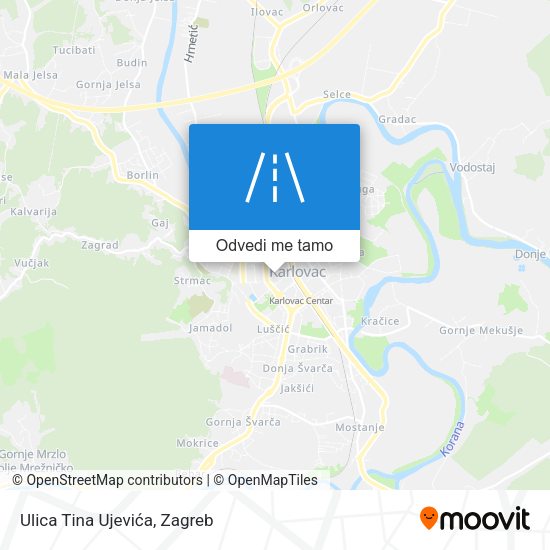 Karta Ulica Tina Ujevića