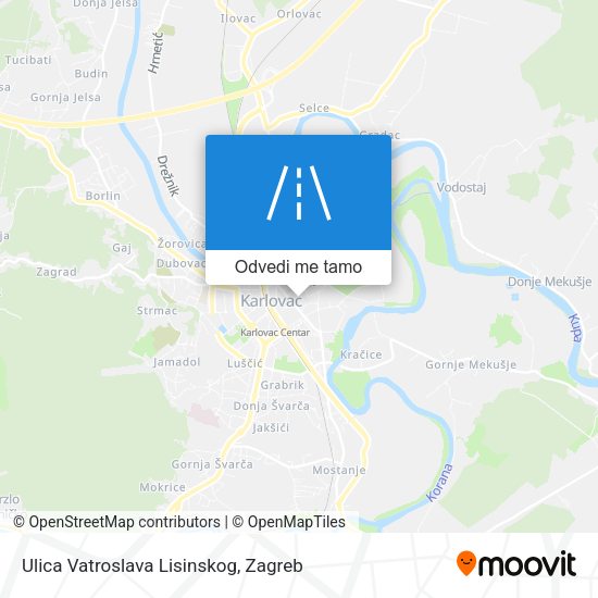 Karta Ulica Vatroslava Lisinskog