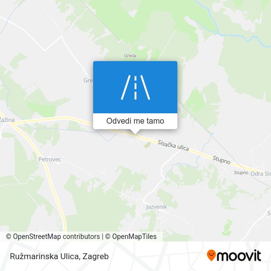 Karta Ružmarinska Ulica