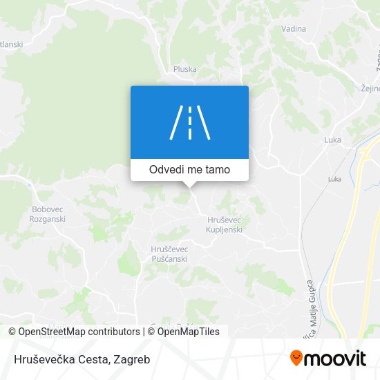 Karta Hruševečka Cesta