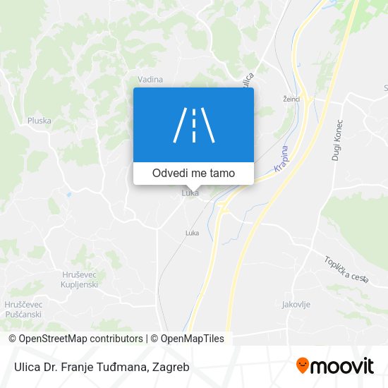 Karta Ulica Dr. Franje Tuđmana
