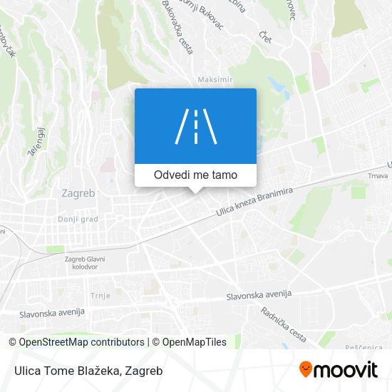 Karta Ulica Tome Blažeka