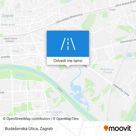Karta Budaševska Ulica