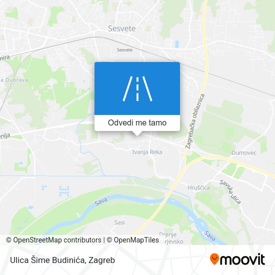 Karta Ulica Šime Budinića