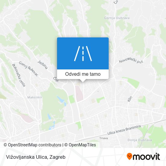 Karta Vižovljanska Ulica