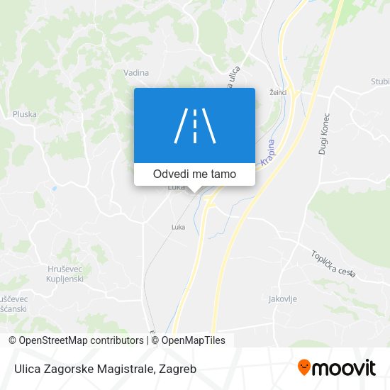 Karta Ulica Zagorske Magistrale