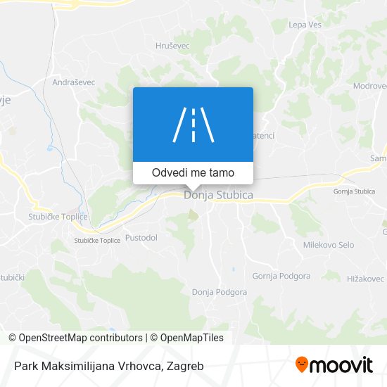 Karta Park Maksimilijana Vrhovca