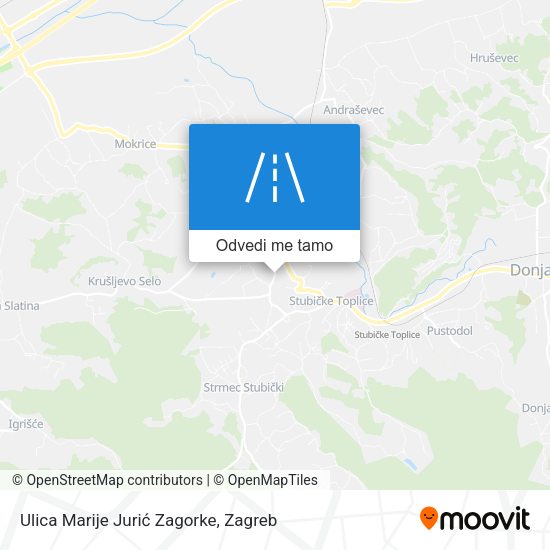 Karta Ulica Marije Jurić Zagorke