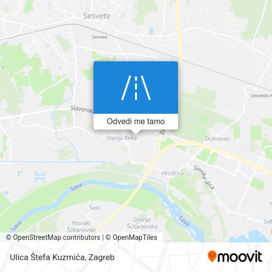 Karta Ulica Štefa Kuzmića